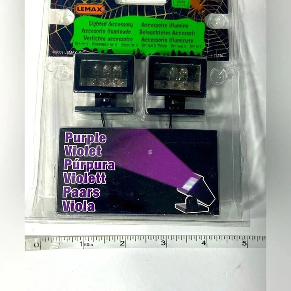 🟣 Lemax - Spooky Town - Purple / Violet Lights / Lighted Accessory - BNIB - Picture 4 of 5